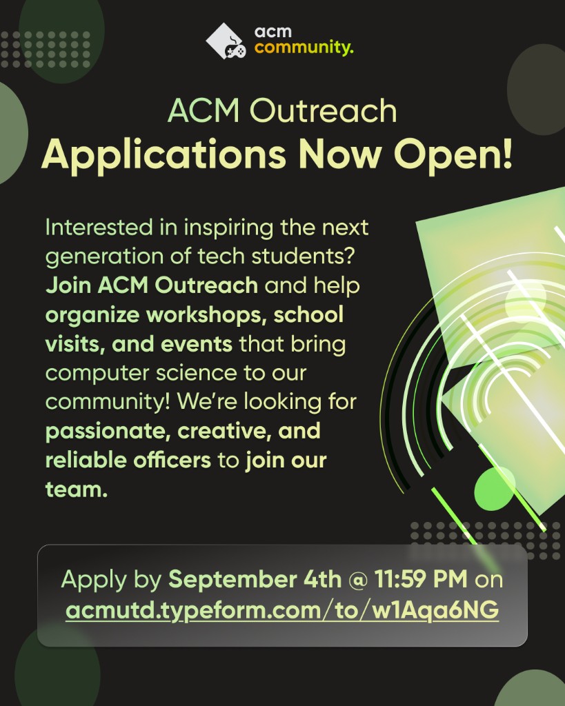 ACM Outreach applications graphic