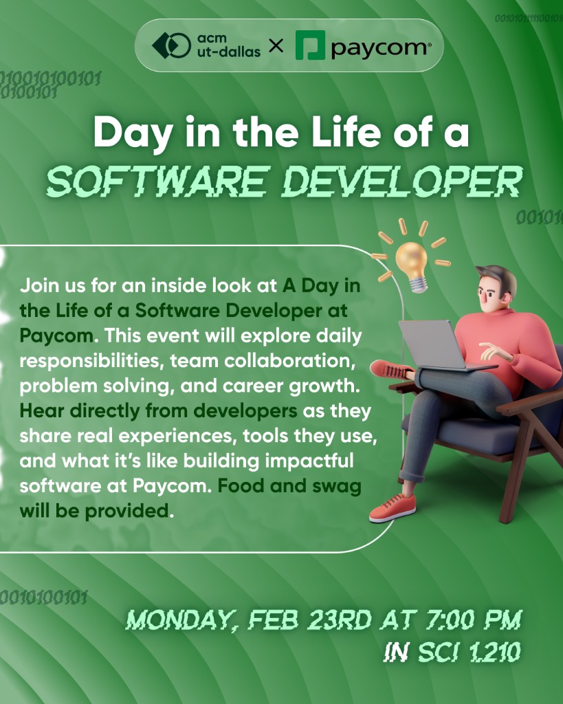 Day in the Life of a Software Developer with Paycom event graphic
