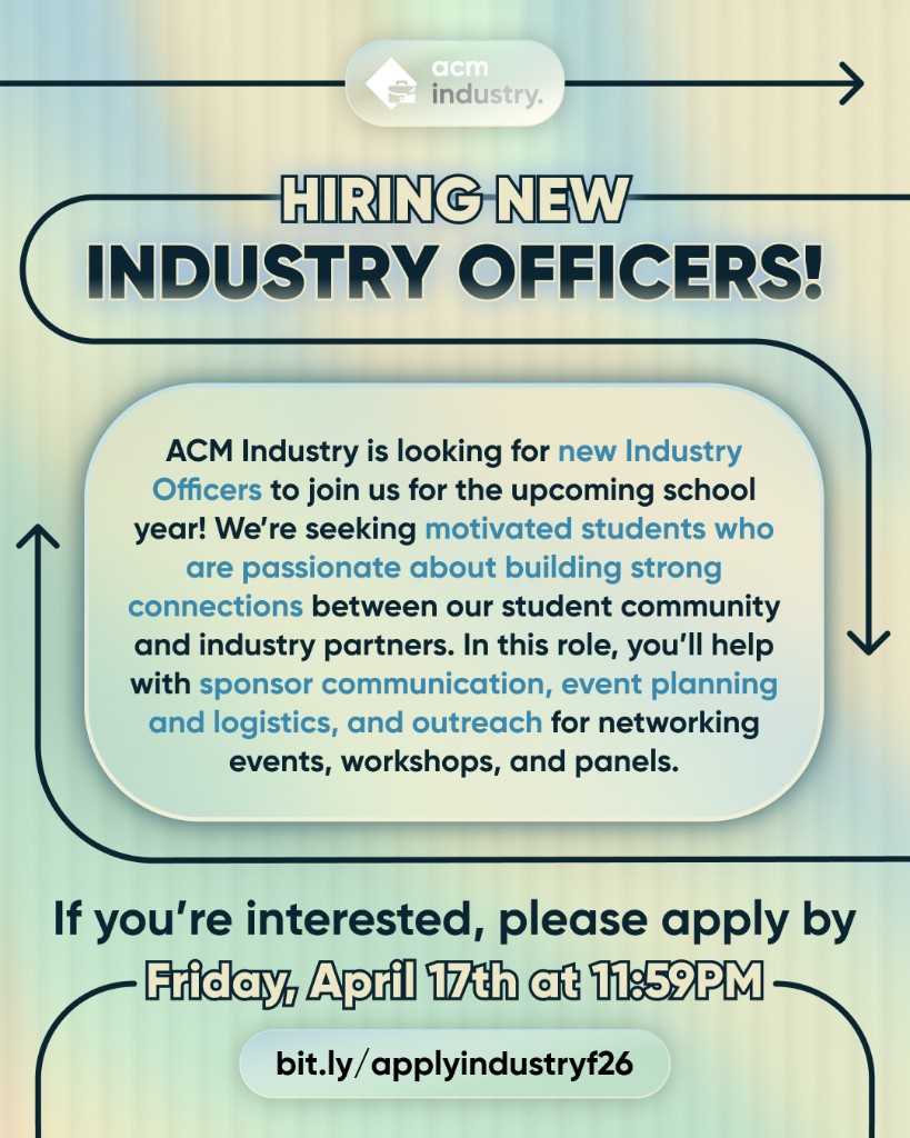 ACM Industry officer applications graphic